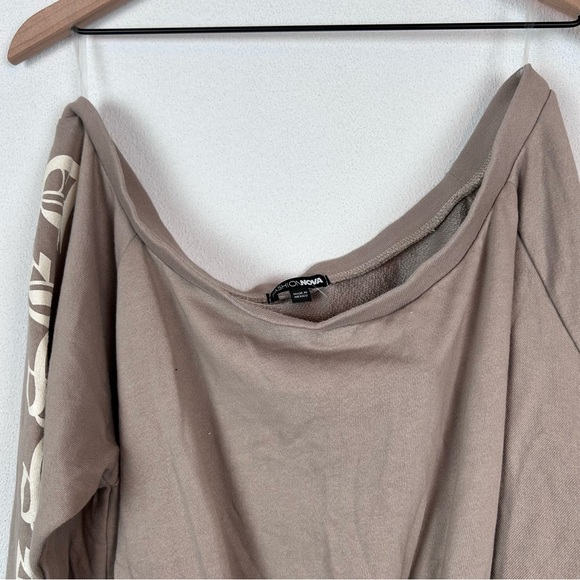 NWT Fashion Nova Too Blessed To Stress Cropped Sweatshirt XL - Picture 6 of 12